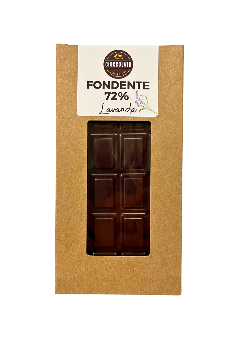 TAVOLETTA CIOCCOLATO FONDENTE E LAVANDA - Cioccolato fondente e lavanda in fiore