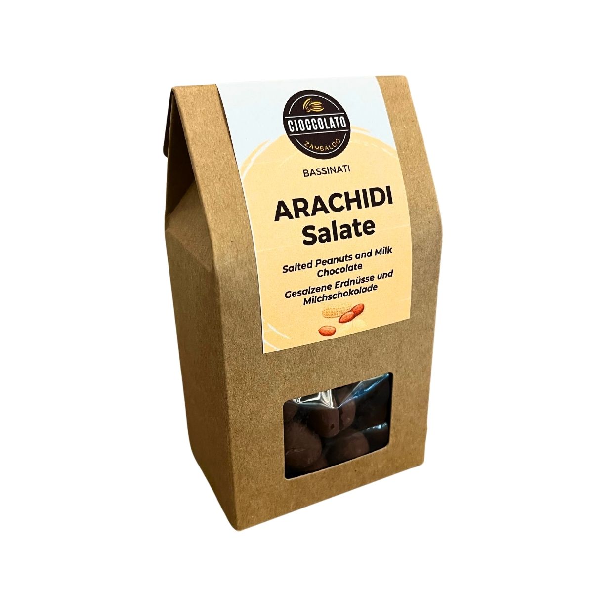 BASSINATI ARACHIDI SALATE - Dragées di arachidi salate con cioccolato al latte
