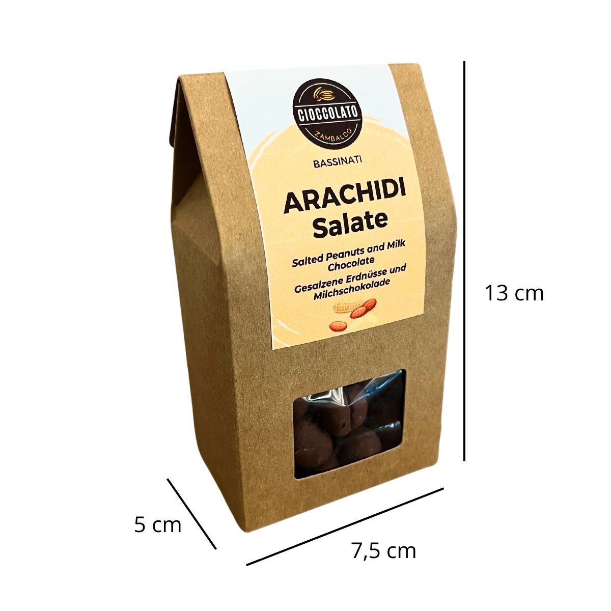 BASSINATI ARACHIDI SALATE - Dragées di arachidi salate con cioccolato al latte