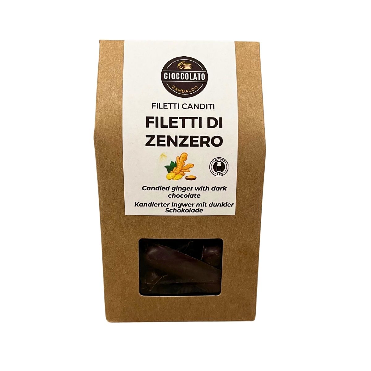 FILETTI DI ZENZERO - Filetti di zenzero candito con cioccolato fondente